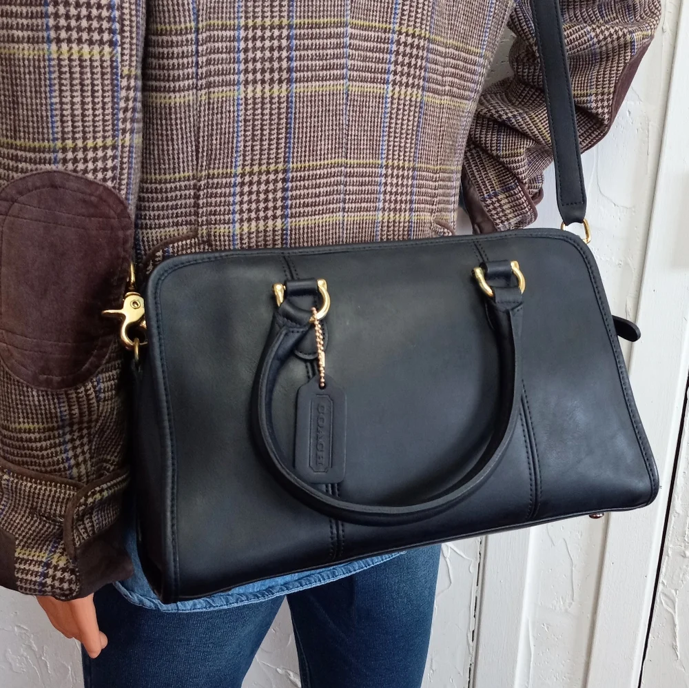 Coach Vintage Beaumont Satchel/Crossbody #9871, Navy Blue - Picture 2 of 16